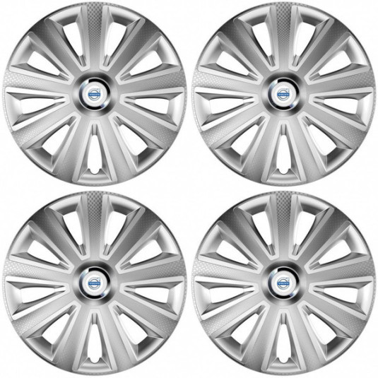 Poklice pro Volvo (bílé) 16 Aviator carbon RC 16 silver