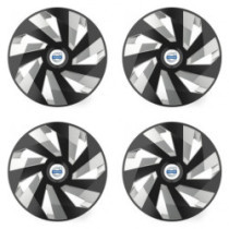 Poklice pro Volvo (bílé) 16 Vector RC black and silver