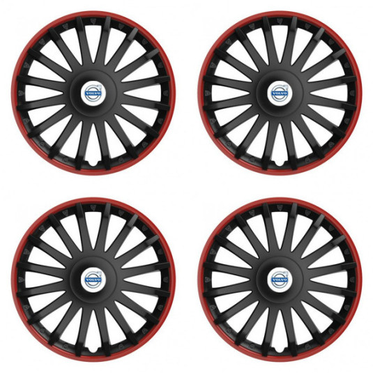 Poklice pro Volvo (bílé) 16 CRYSTAL RO black