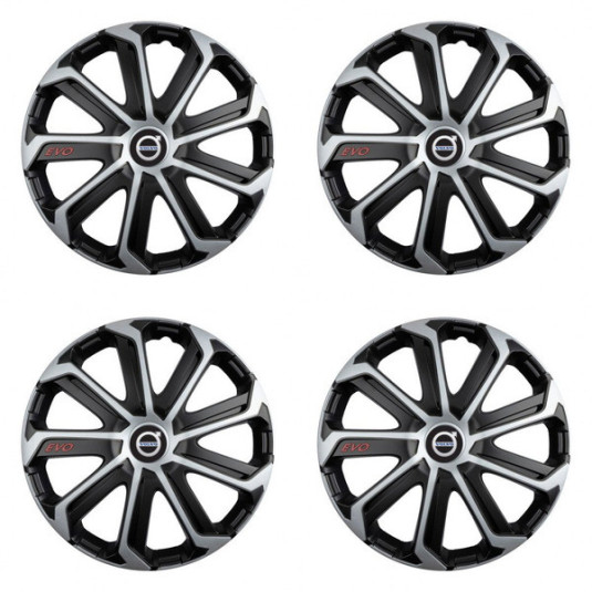 Poklice pro Volvo (černé) 15 Evo black&silver