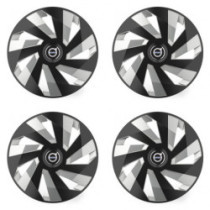 Poklice pro Volvo (černé) 15 Vector RC black and silver