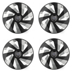 Poklice pro Volvo (černé) 15 Vector RC black and silver