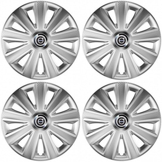 Poklice pro Volvo (černé) 16 Aviator carbon RC 16 silver