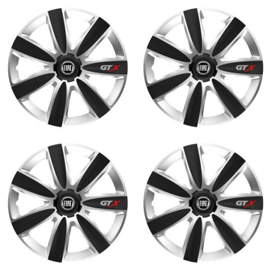Poklice pro Fiat (černý) 14 GTX CARBON silver/black