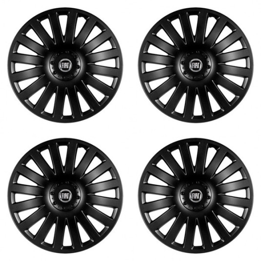 Poklice pro Fiat (černý) 15 Smart black
