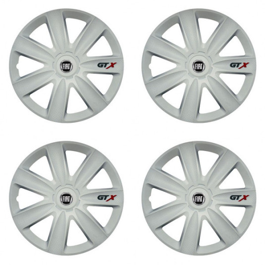 Poklice pro Fiat (černý) 15 GTX carbon white