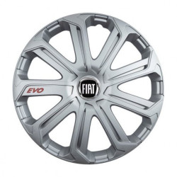 Poklice pro Fiat (černý) 15 Evo silver