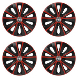 Poklice pro Fiat (černý) 15 RAPIDE red and black