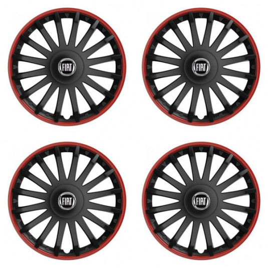 Poklice pro Fiat (černý) 16 CRYSTAL RO black