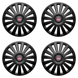 Poklice pro Fiat (červené) 14 Luxury black