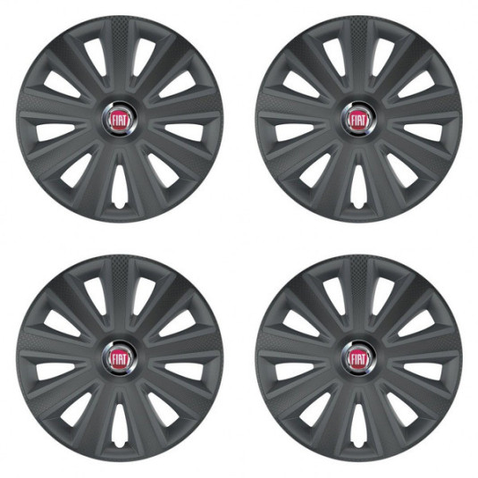 Poklice pro Fiat (červené) 14 Aviator carbon RC grafite