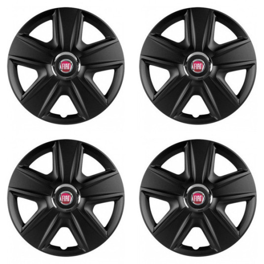 Poklice pro Fiat (červené) 14 ESPRIT RC BLACK