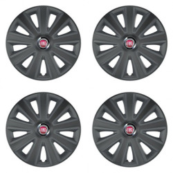 Poklice pro Fiat (červené) 15 Aviator carbon grafite