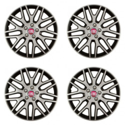 Poklice pro Fiat (červené) 15 Dakar NC silver and black