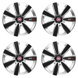 Poklice pro Fiat (červené) 15 GTX CARBON silver/black
