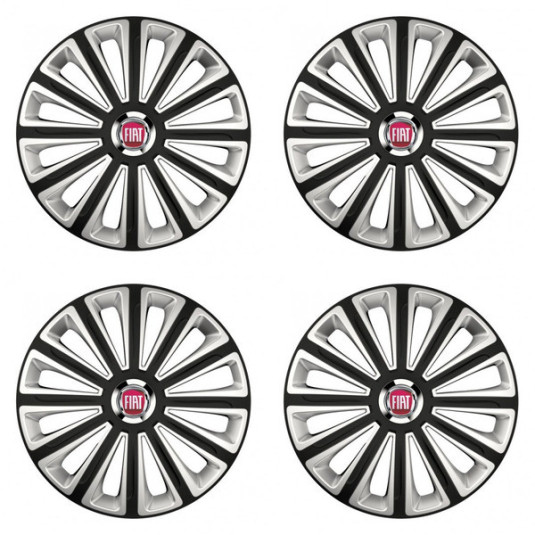 Poklice pro Fiat (červené) 15 TREND RC double colour
