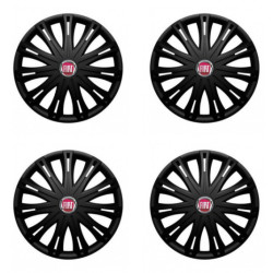 Poklice pro Fiat (červené) 15 SPARK BLACK