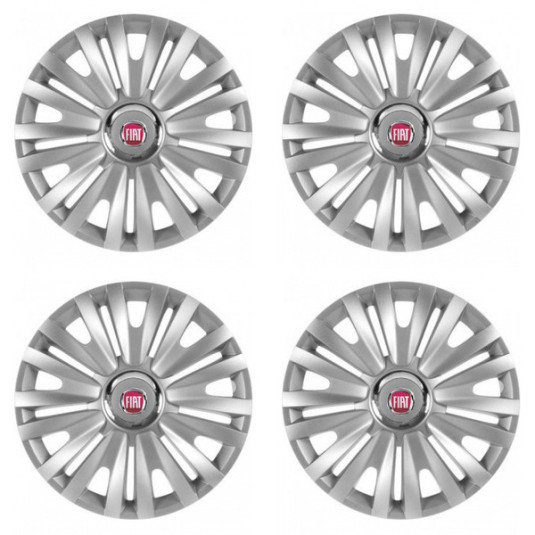 Poklice pro Fiat (červené) 15 ROYAL