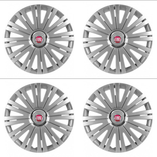 Poklice pro Fiat (červené) 15 ACTIVE RC