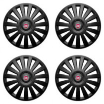 Poklice pro Fiat (červené) 16 Luxury black