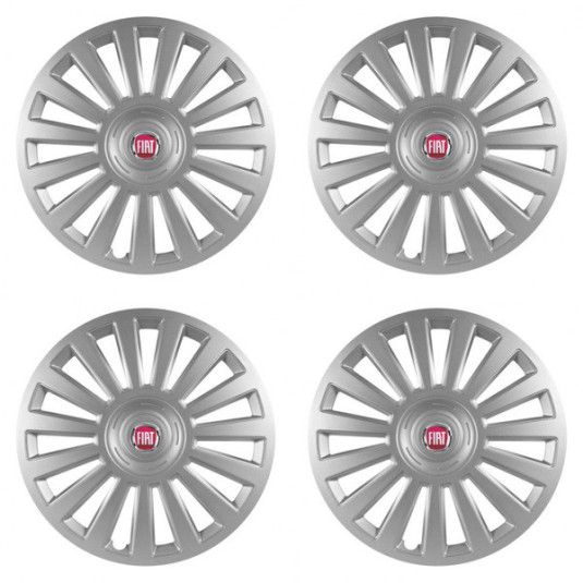 Poklice pro Fiat (červené) 16 Luxury