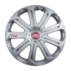 Poklice pro Fiat (červené) 16 Evo silver
