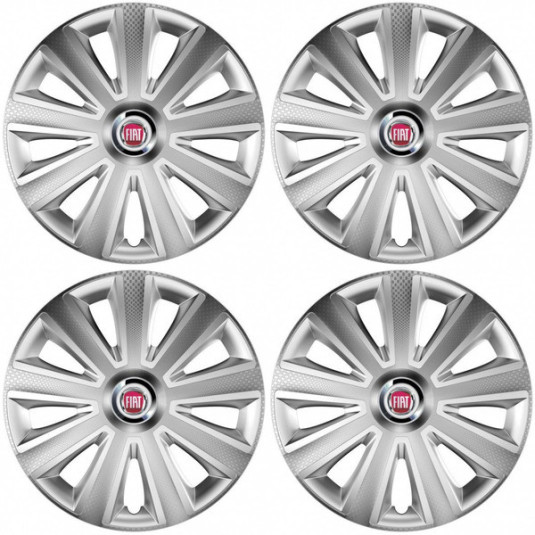 Poklice pro Fiat (červené) 16 Aviator carbon RC 16 silver