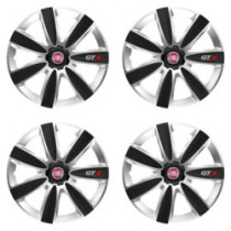 Poklice pro Fiat (červené) 16 GTX CARBON silver/black