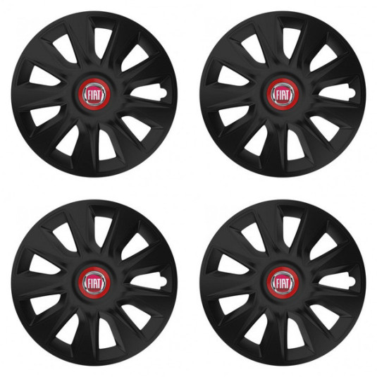 Poklice pro Fiat (červené) 16 STRATOS RR black