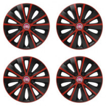Poklice pro Fiat (červené) 16 RAPIDE red and black