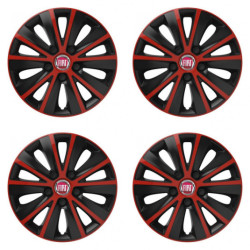 Poklice pro Fiat (červené) 16 RAPIDE red and black