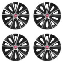 Poklice pro Fiat (červené) 16 RAPIDE silver and black
