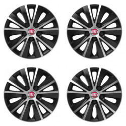 Poklice pro Fiat (červené) 16 RAPIDE silver and black