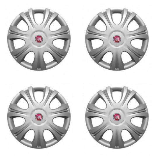 Poklice pro Fiat (červené) 16 IMPULSE 16-VERSACO