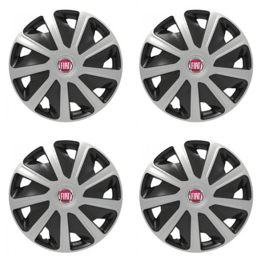 Poklice pro Fiat (červené) pre dodávky 16 Craft silver and black