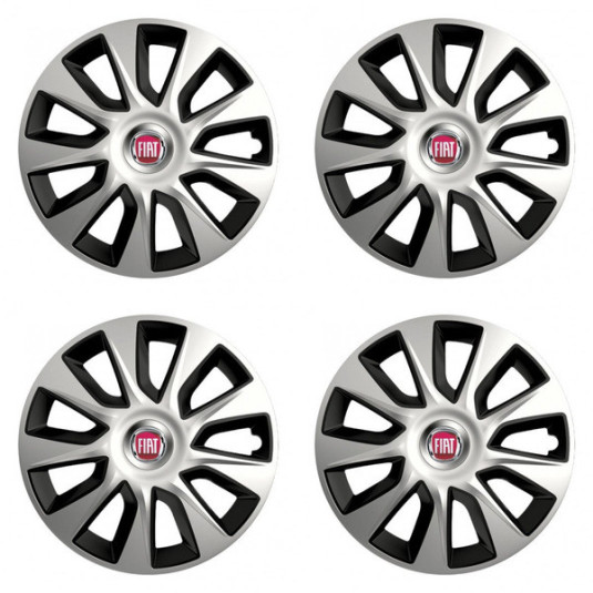 Poklice pro Fiat (červené) 17 STRATOS double colour