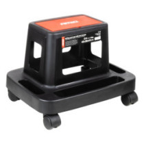 Dílenská stolička na kolečkách s úložným prostorem na nářadí 150 kg AMiO-04269