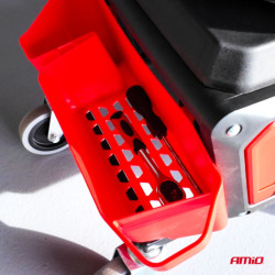 Dílenská stolička na kolečkách s úložným prostorem na nářadí 150kg AMiO-04268