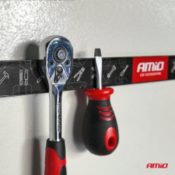 Magnetické držáky na nářadí 1x20cm 1x30,5cm 1x46cm sada AMiO-04263