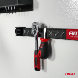 Magnetické držáky na nářadí 1x20cm 1x30,5cm 1x46cm sada AMiO-04263