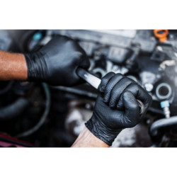 Nitrilové rukavice GoGrip černé velikost XL, 50 ks