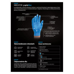 Nitrilové rukavice GoGrip modré velikost M, 50 ks