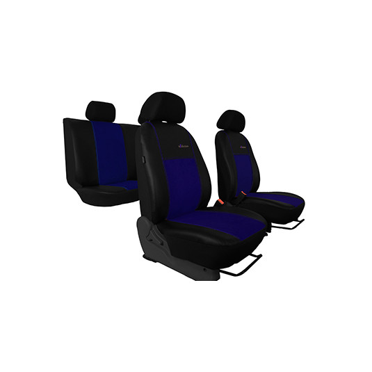 Potahy pro TOYOTA Rav4 V (od 2018) Exclusive Alcantara (Alcantara-kůže) modrá