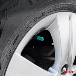 Hliníkové krytky na ventil zelené 4 ks