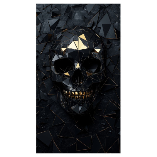 Samolepka na boční B sloupky auta - Lebka