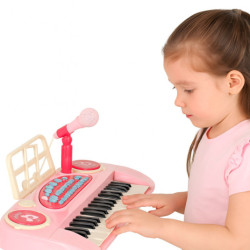 INTERAKTIVNÍ KLÁVESOVÝ VARHANNÍ MIKROFON - RŮŽOVÝ