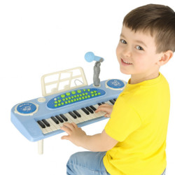 INTERAKTIVNÍ KLÁVESOVÝ VARHANNÍ MIKROFON - MODRÝ