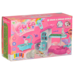 Pet hotel spa domeček pro psa, kočku a jiná zvířátka – příslušenství, 26 kusů