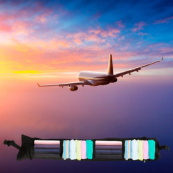 Cestovní polštář cestovní rohovková opěrka hlavy opěrka krku úložný prostor pro plnění černá