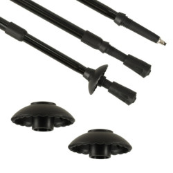 Nordic walking palice skladacie 2 kusy čierne